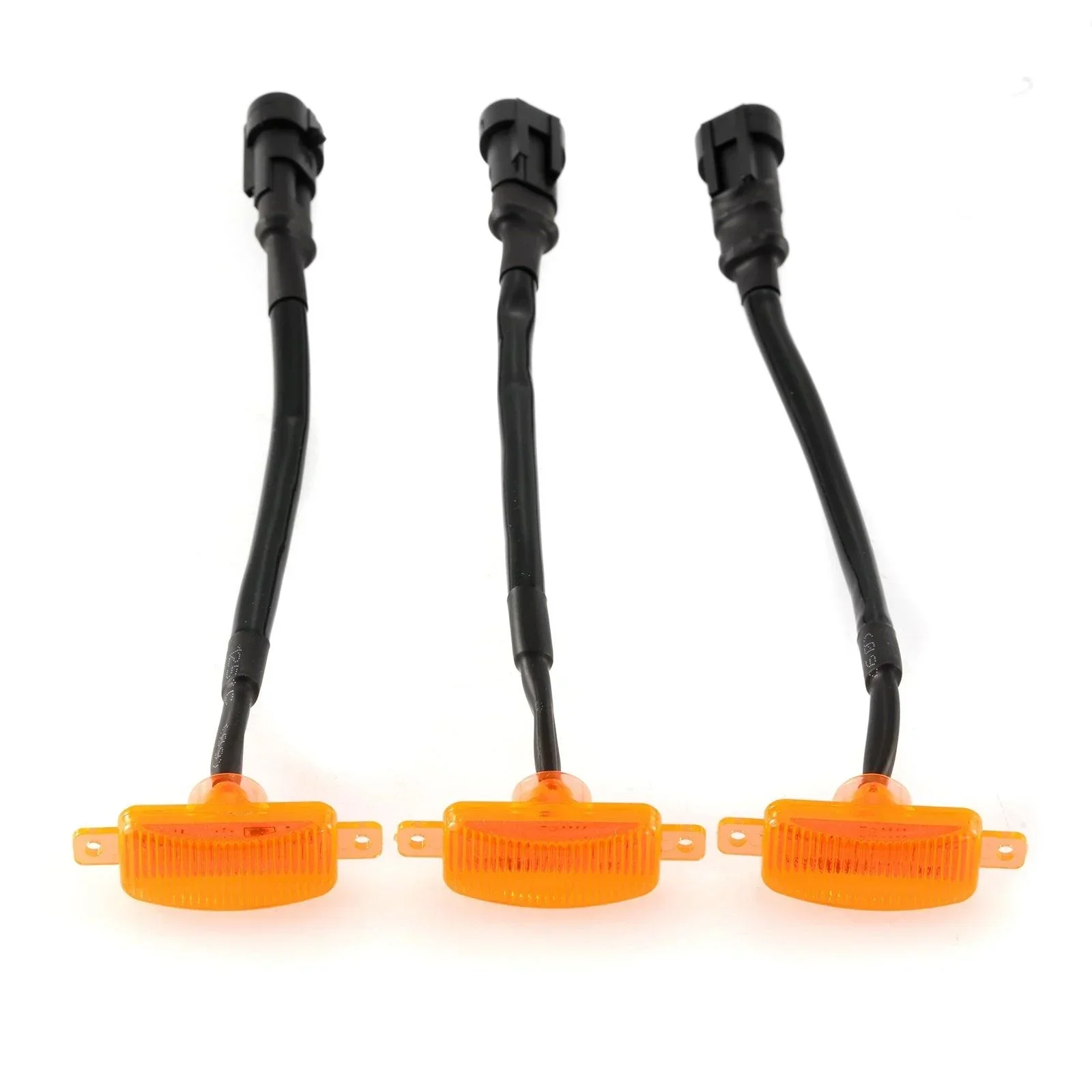(3pcs/set)  LED Front Grille Lights Raptor Style Amber Light Universal Car Modification (Amber shell/ Smoked shell） - Image 12