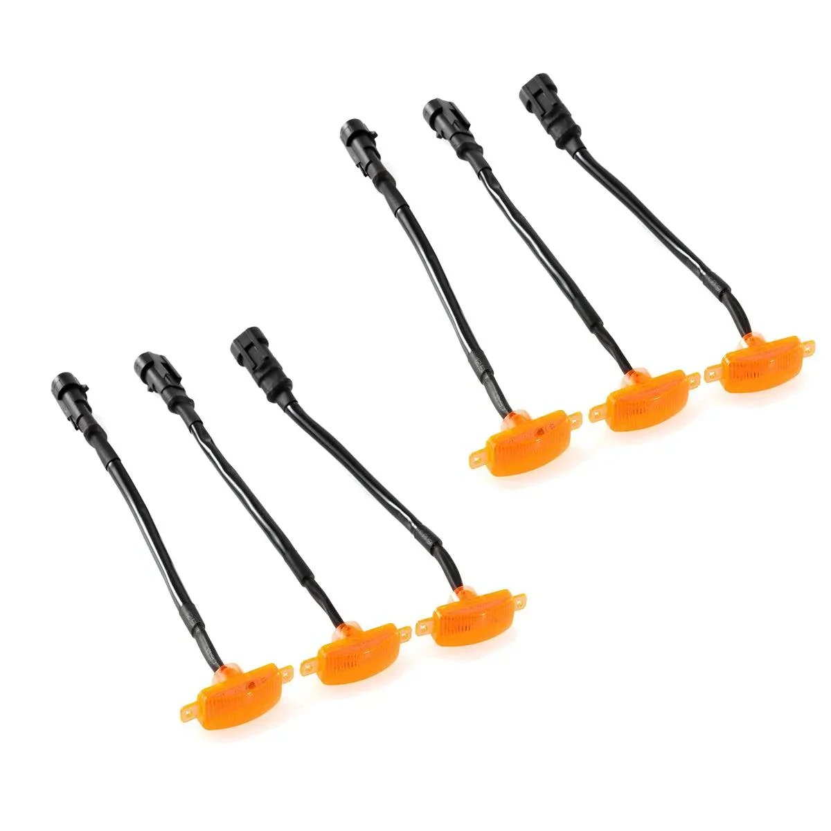 (3pcs/set)  LED Front Grille Lights Raptor Style Amber Light Universal Car Modification (Amber shell/ Smoked shell） - Image 19