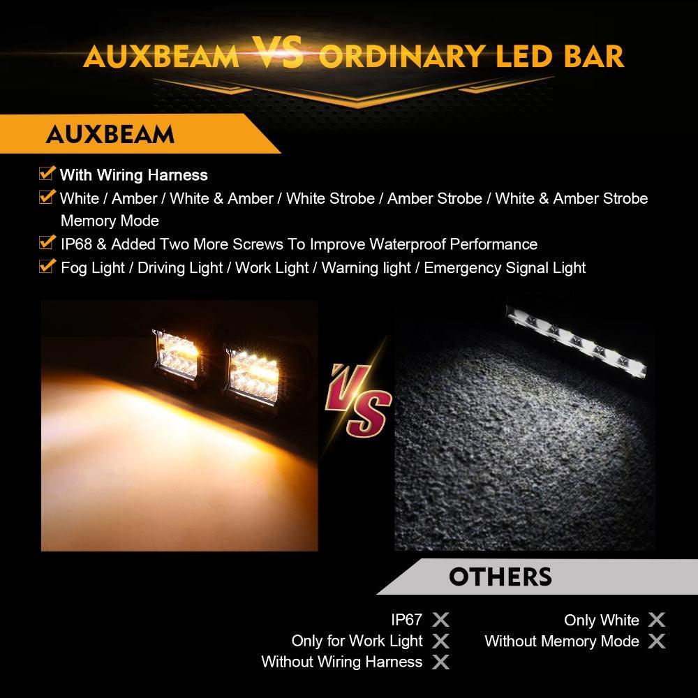 4 Inch 6 Modes White&Amber LED Working Light LED Pods with A-Pillar Mounting Bracket For Ford Bronco 2/4 Door 2021 2022 - Image 4