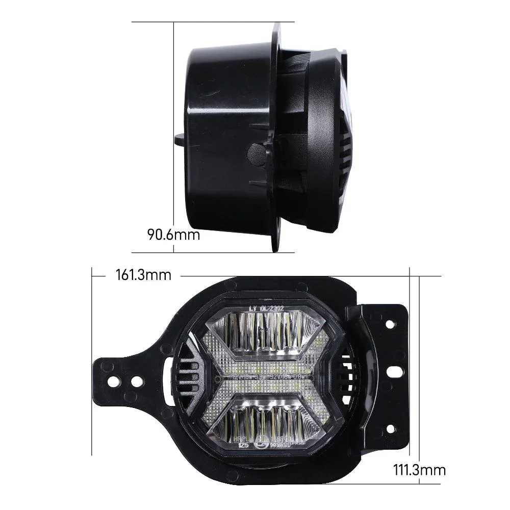 4 Inch LED Fog Lights with White DRL for Jeep Wrangler JL 2018-2021 - Image 3