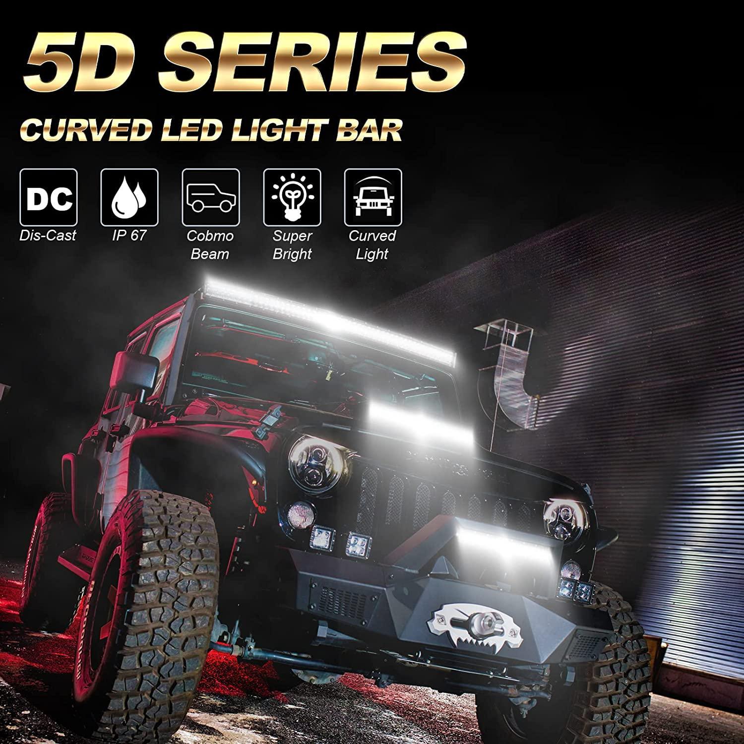 42 Inch 5D Series LED Light Bar & Car Roof Windshield LED Light Bar Mounting Bracket for 2014-2019 Can-Am Commander 1000 800 Models - Image 3
