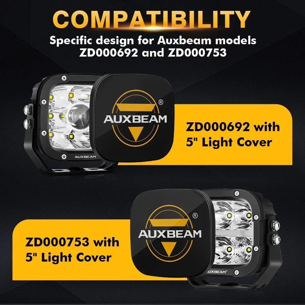 5 Inch LED Driving Light Black Cover Light Shield Cover - Image 3