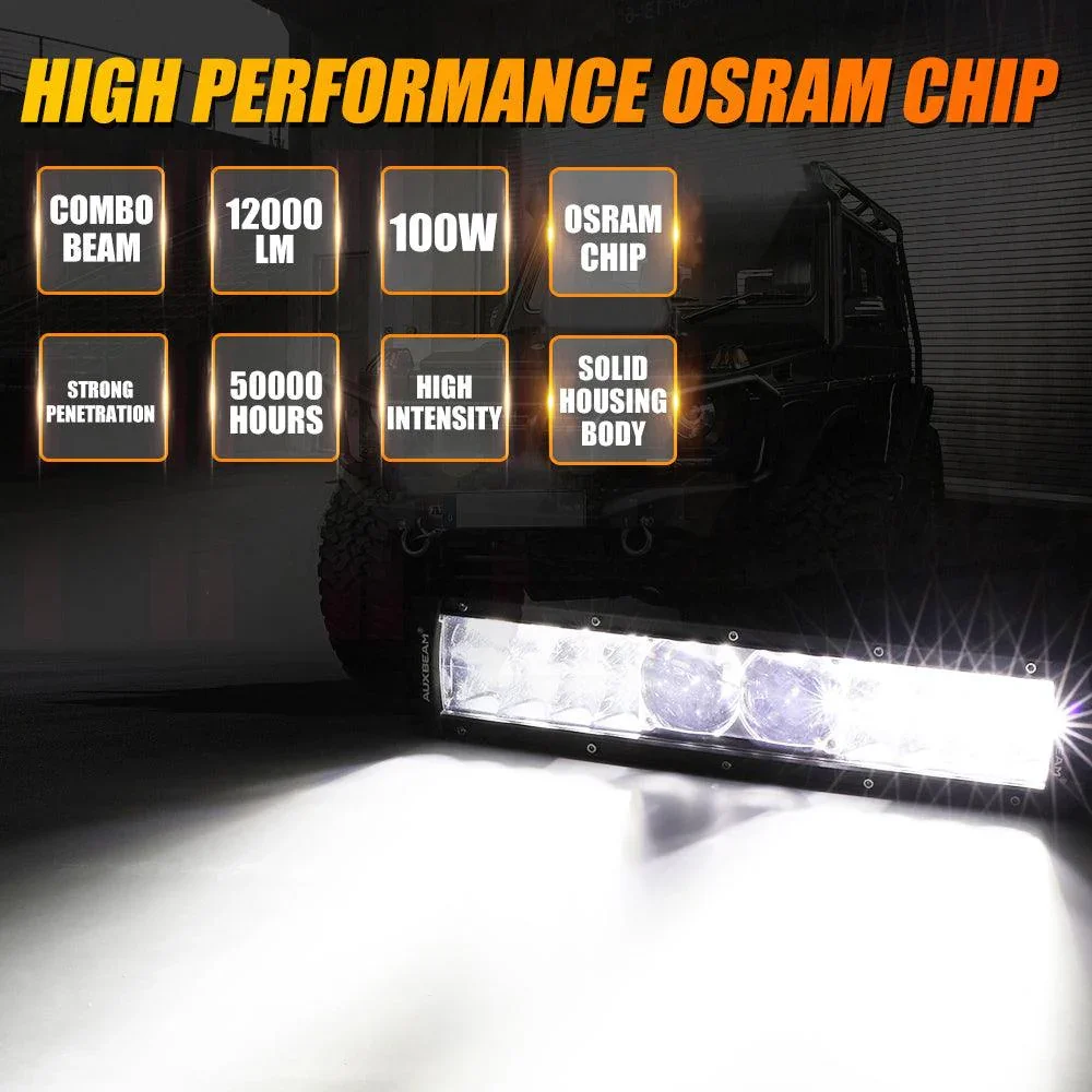 12"/22"/32"/42"/52" 5D-PRO Series LED Light Bar with 5D Projectors For 2015 Chevy Silverado - Image 2