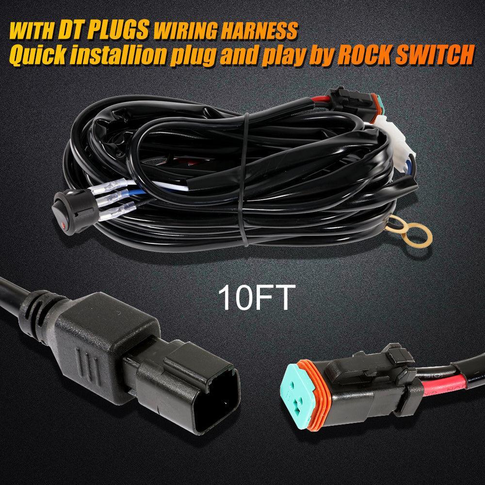 NEW 12"/22"/32"/42"/52" 5D-PRO Series Light Bars with DT Wiring Harness Kit For 2016 Ford F150 - Image 8