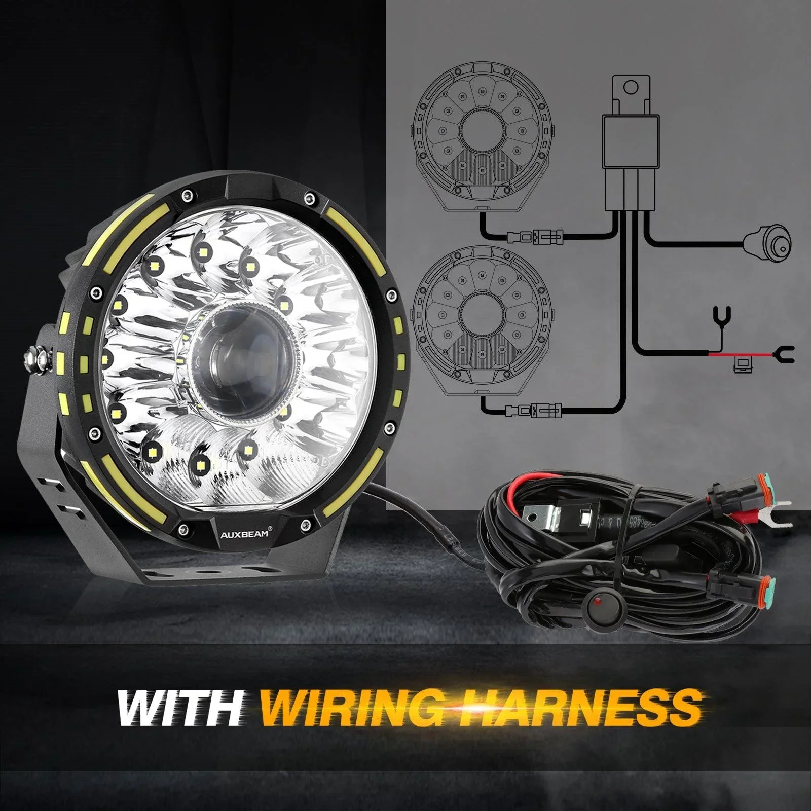 (2pcs/4pcs set) 7 Inch 230W 33332LM 360-PRO Series Custom Lens Offroad LED Driving Lights for 2008 Chevy Silverado 1500 Chevy Silverado 2500 3500 - Image 7