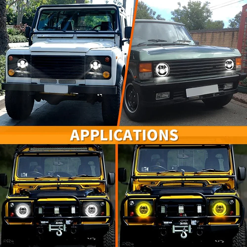 7 Inch LED Headlights with DRL&Turn Signal High Low Beam For Jeep Wrangler JK TJ LJ CJ - Image 7