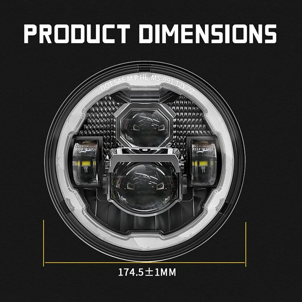 7 Inch LED Headlights with DRL&Turn Signal High Low Beam For Jeep Wrangler JK TJ LJ CJ - Image 9