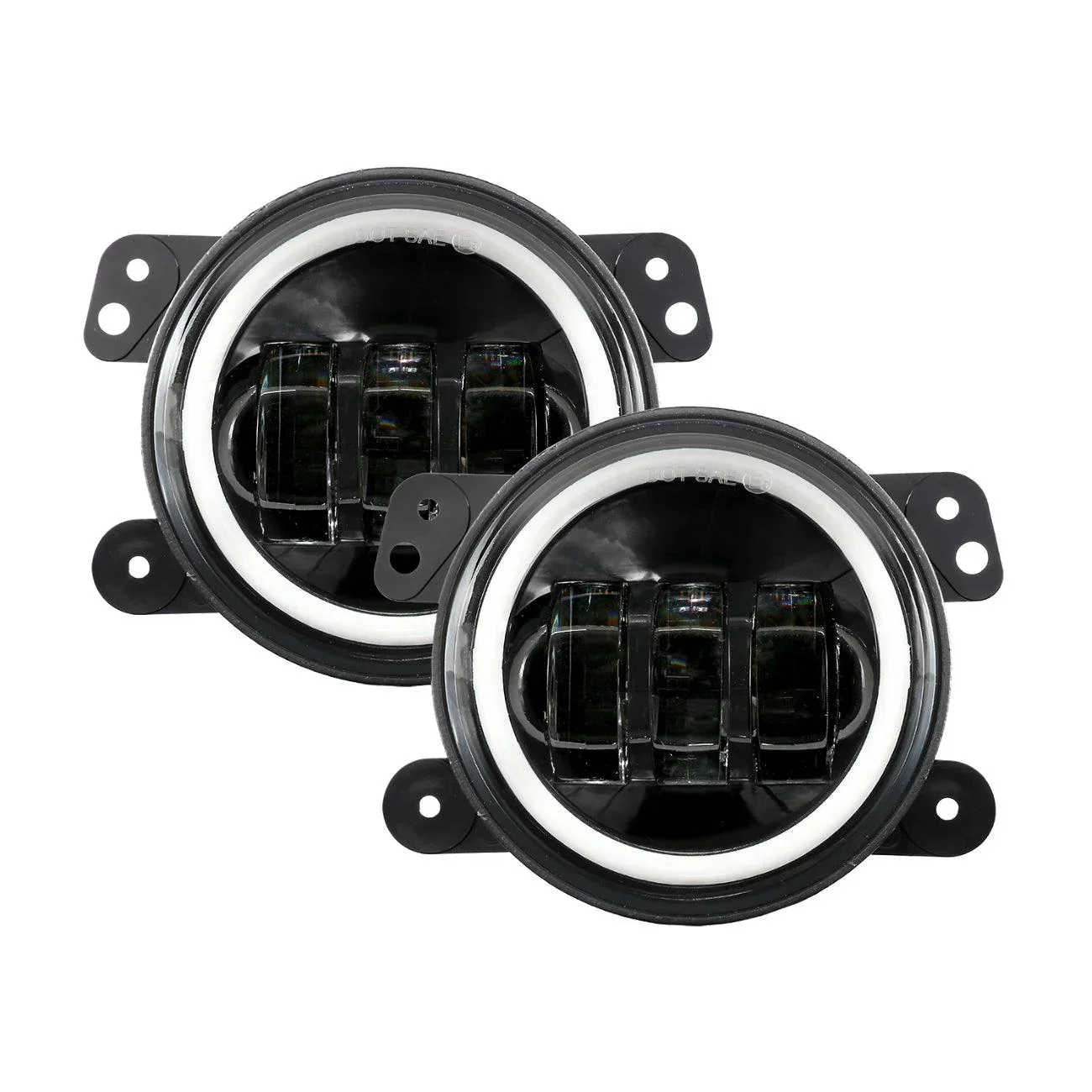7'' LED Halo Headlights & 4'' 30W LED Fog Lights With White DRL with Amber Turn Signal For Jeep Wrangler2007-2018 JK - Image 10