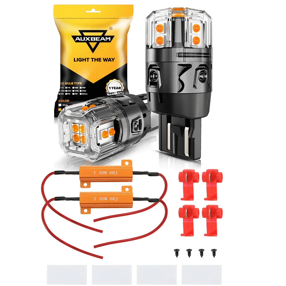 🆕7440 7440A LED Turn Signal Light Rear/Front, Side Marker Light Bulbs 13W 500% High Brightness CAN-Bus Error Free 3000K Amber B52 Series |2 Bulbs - Image 19