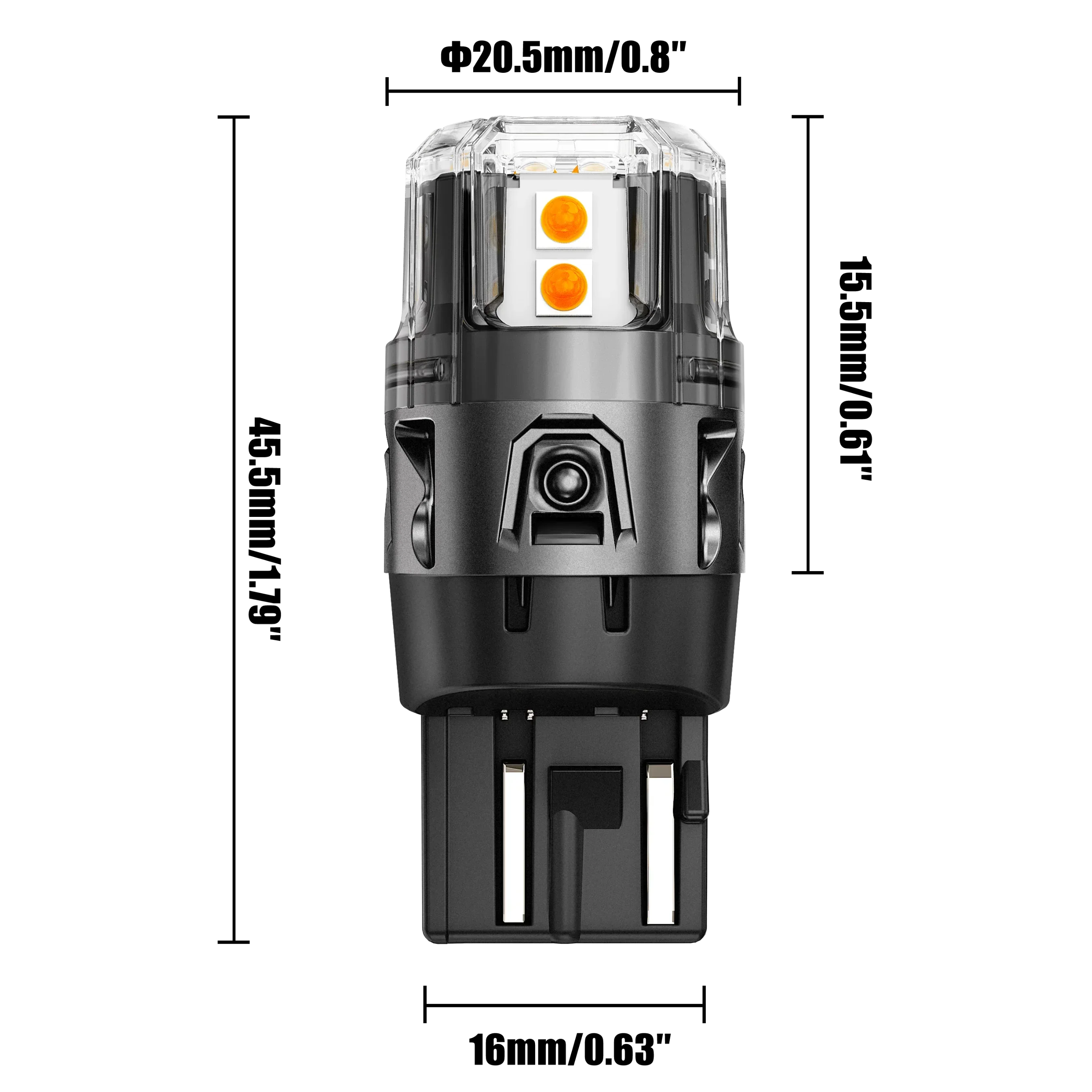 🆕7440 7440A LED Turn Signal Light Rear/Front, Side Marker Light Bulbs 13W 500% High Brightness CAN-Bus Error Free 3000K Amber B52 Series |2 Bulbs - Image 5