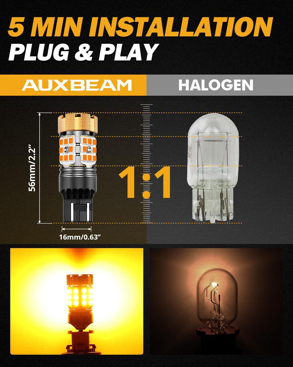 🆕T20 7443 7440 LED Turn Signal Light Rear/Front, Side Marker Light Bulbs 50W 4000LM CAN-Bus Error Free 3000K Amber B21-PRO Series |2 Bulbs - Image 10