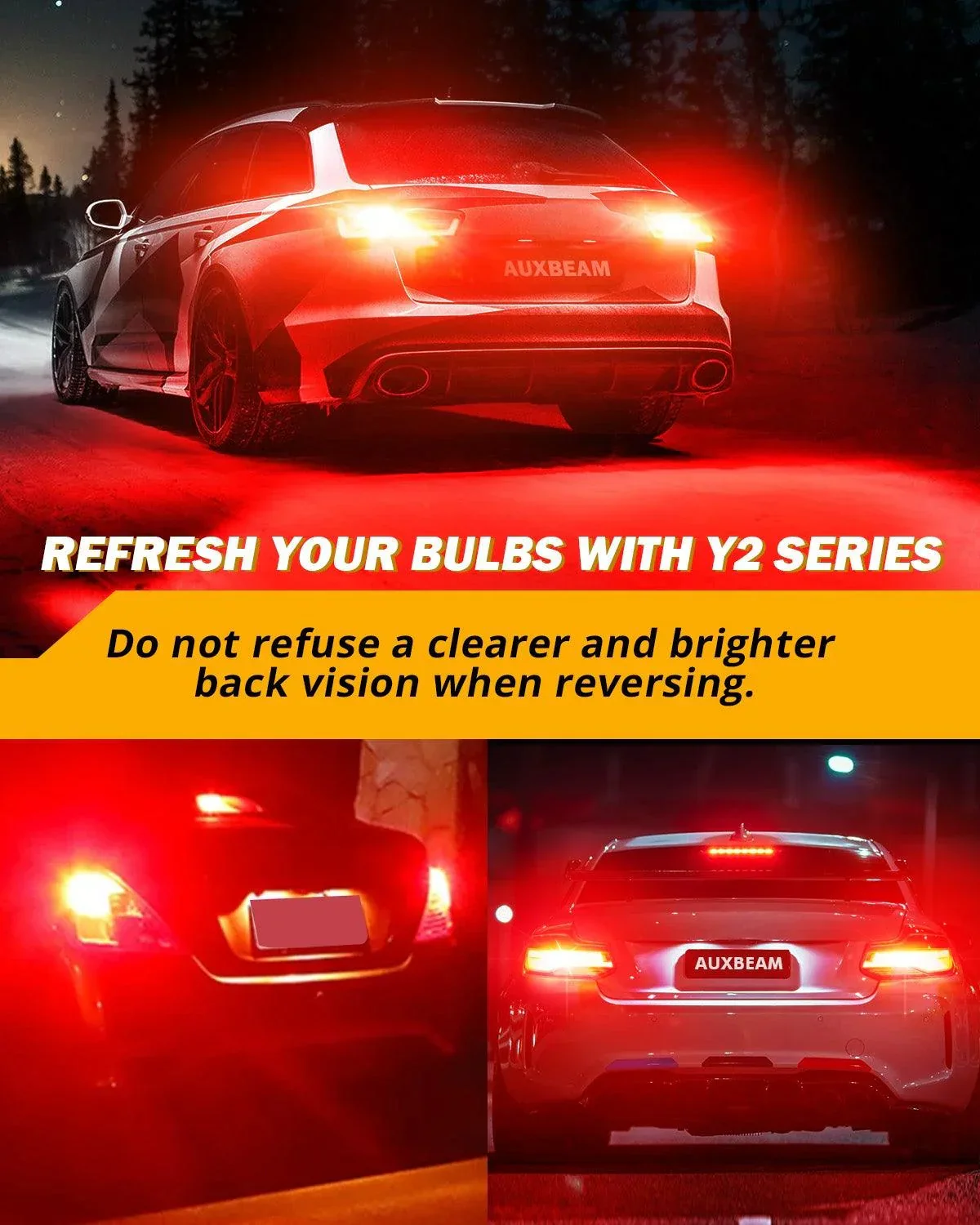 T20 7443 7440 LED Brake/Tail Light Bulbs 14W 6000LM CAN-Bus Error Free Red Y2 Series | 2 Bulbs - Image 7
