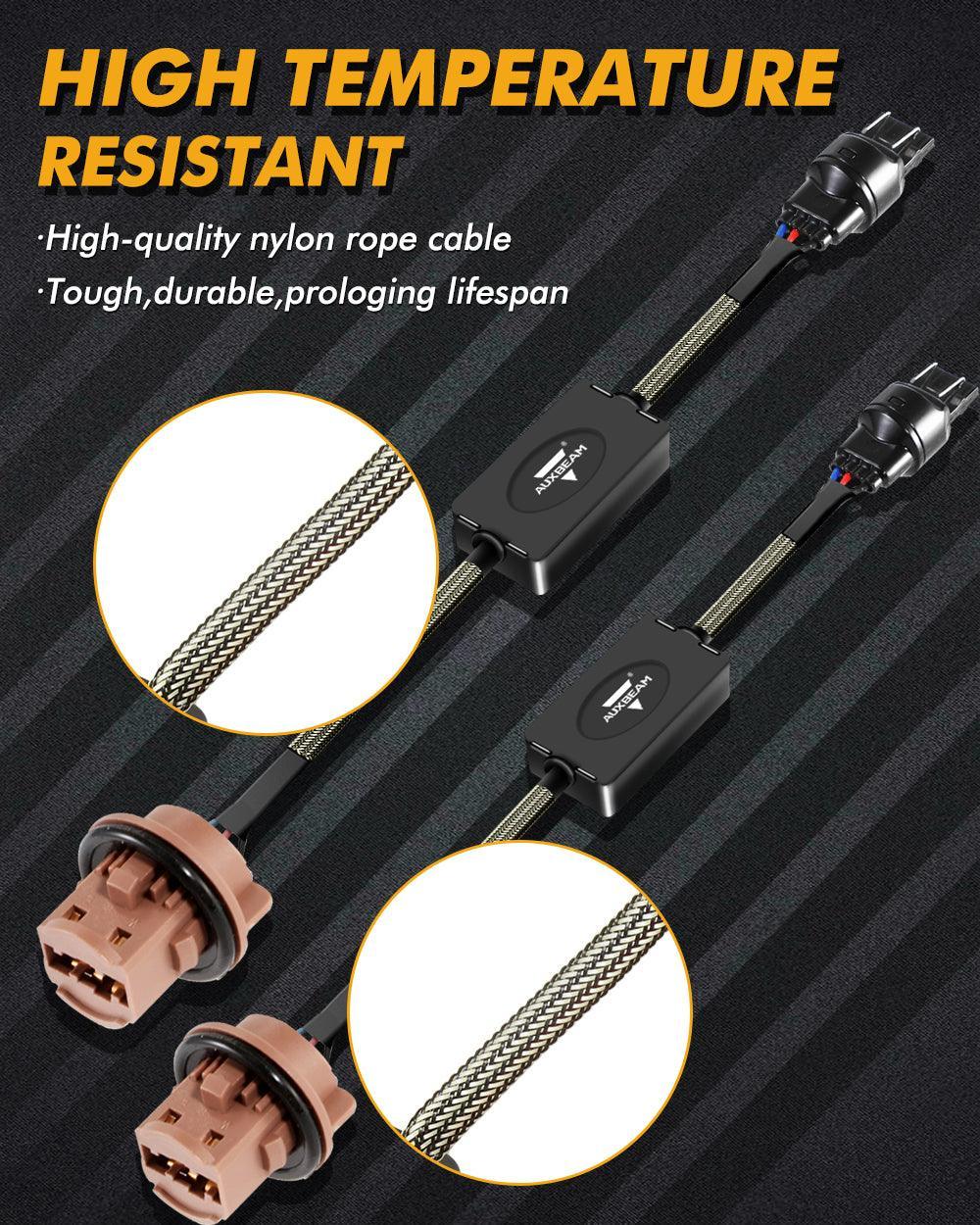 🆕7443 US-CK C8-Model Decoder Anti-Flicker CANBUS Resistors Decoder Avoid Fast Hyper Flash Turn Signal Blink Light Dashboard Error Code 2pcs/set - Image 4