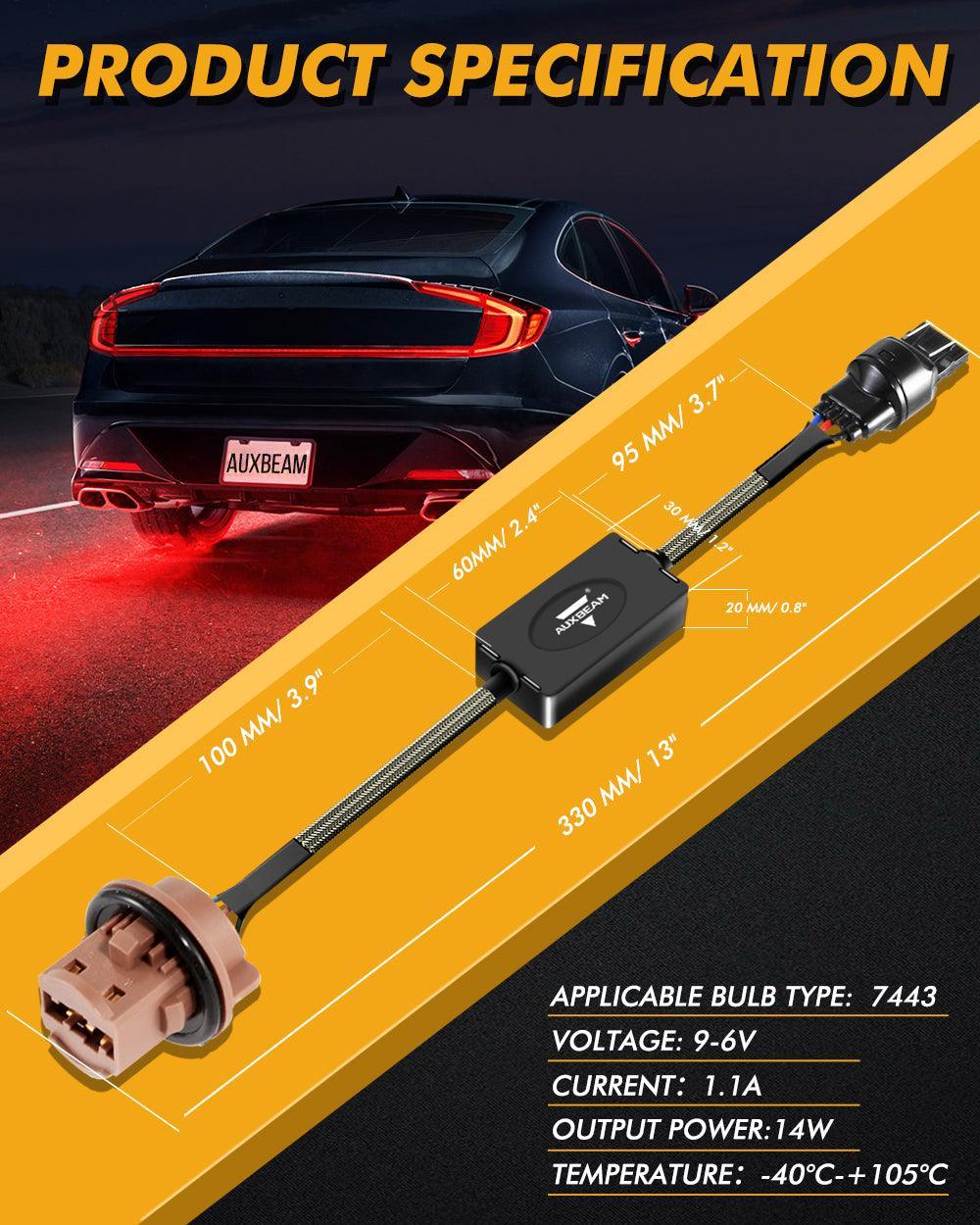 🆕7443 US-CK C8-Model Decoder Anti-Flicker CANBUS Resistors Decoder Avoid Fast Hyper Flash Turn Signal Blink Light Dashboard Error Code 2pcs/set - Image 8