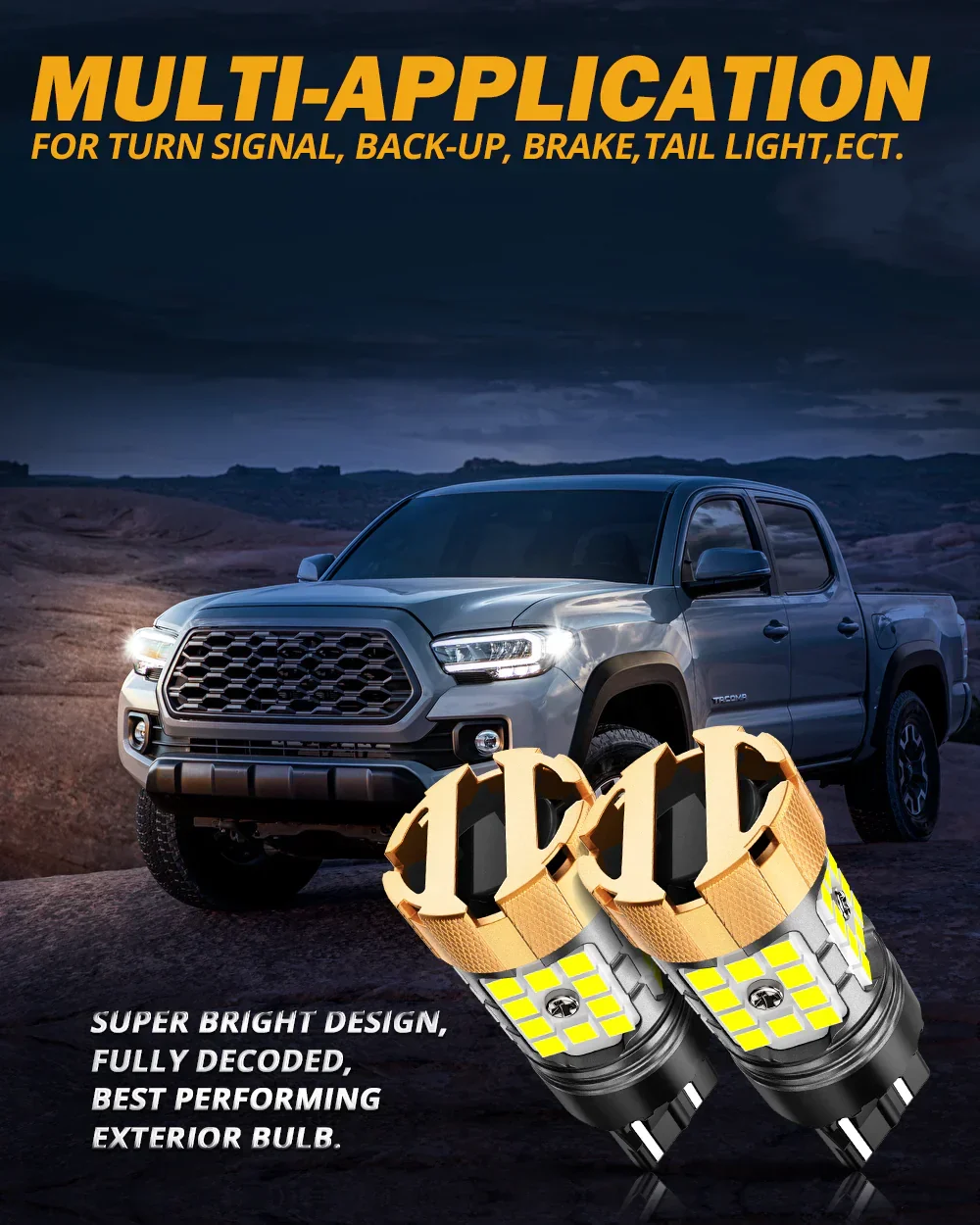 🆕T20 7443 7440 LED Backup Reverse/Turn Signal/Brake Tail Light Bulbs 50W 4000LM CAN-Bus Error Free 6500K White B21-PRO Series | 2 Bulbs - Image 3