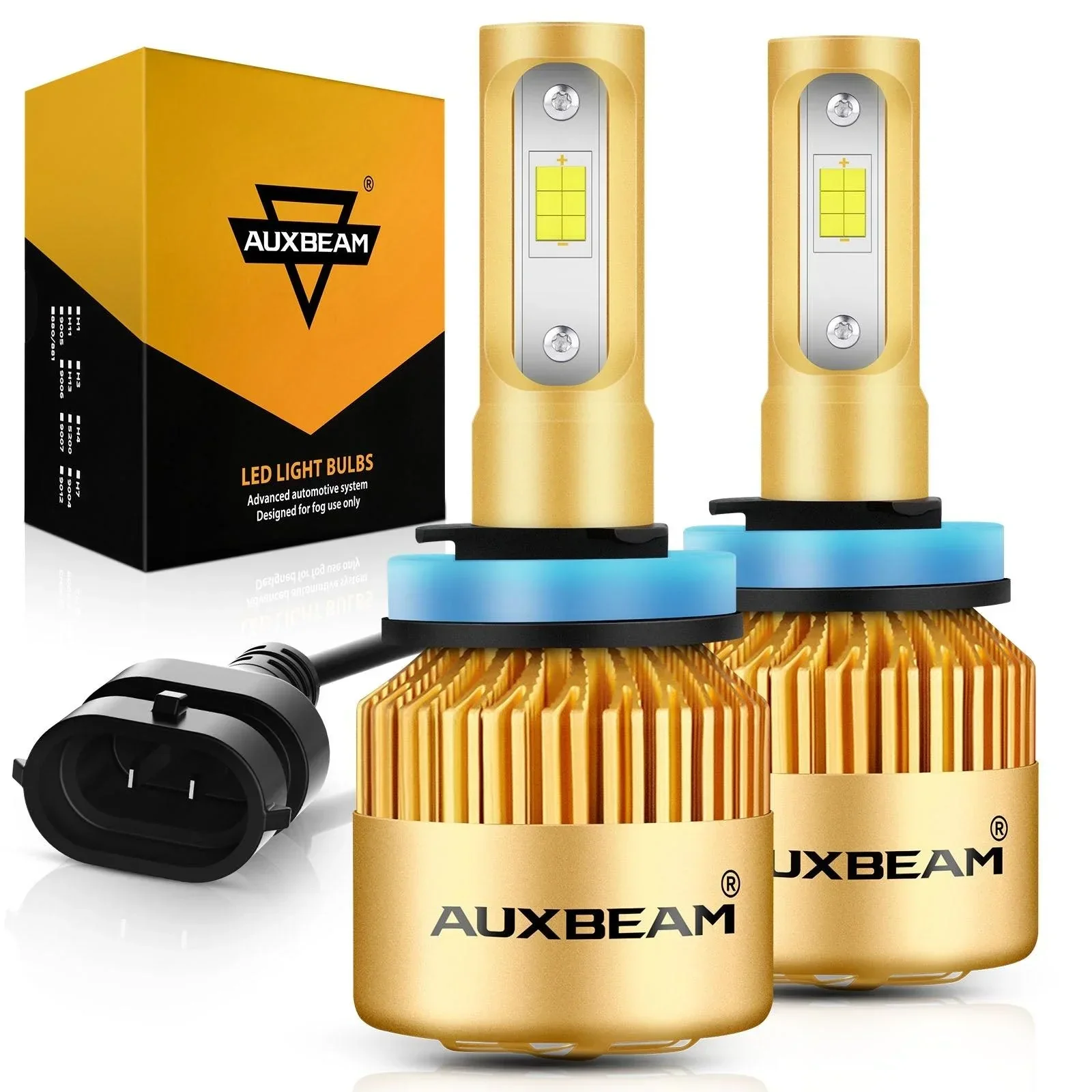 H11 LED Headlight Bulbs 72W 10000LM S3 Series Fan Cooling 6500K Cool White | 2 Bulbs