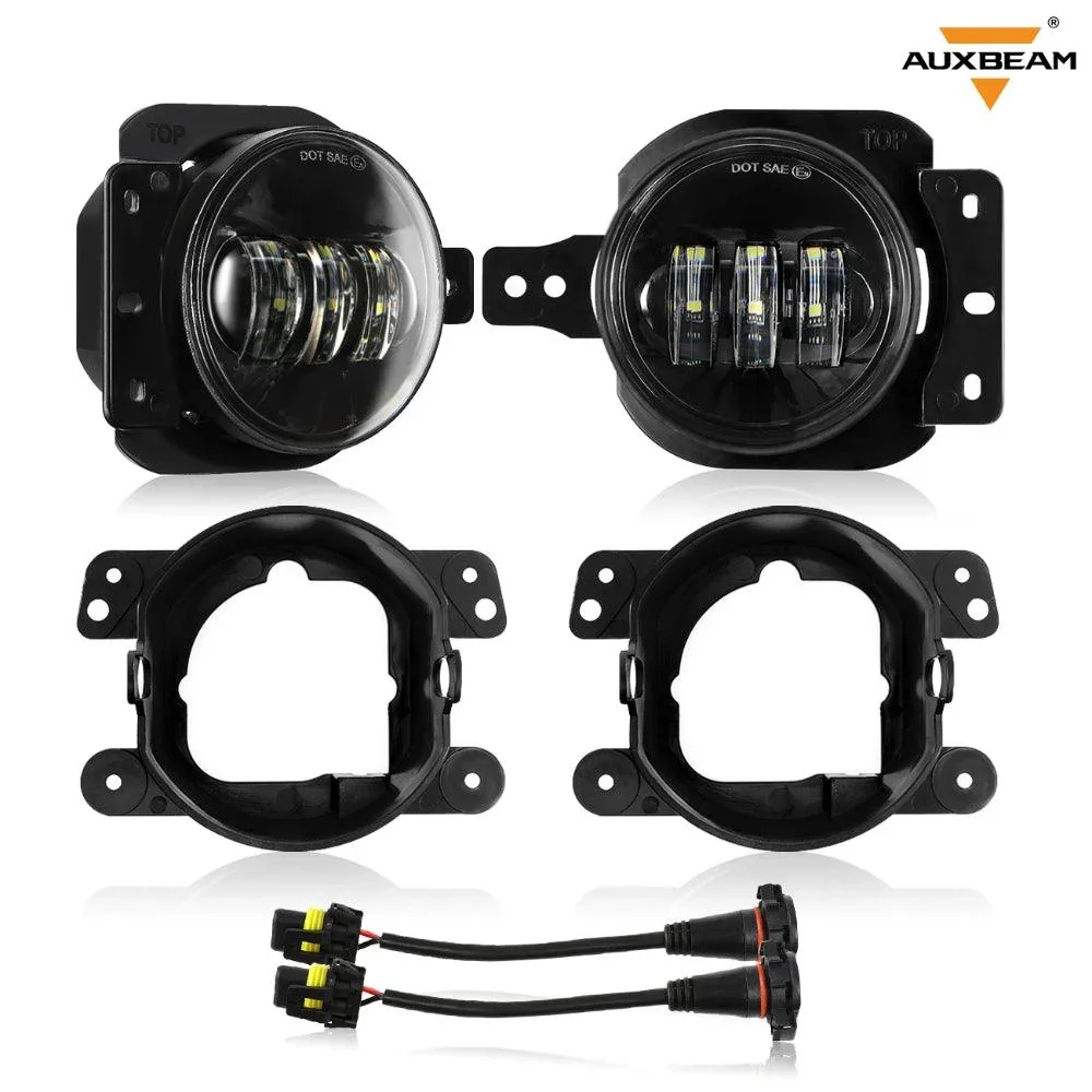 9'' Round 100W LED Headlights with DRL & 4'' 30W LED Fog Lights for 2018-2022 Jeep Wrangler JL, 2019-2022 Gladiator JT - Image 11