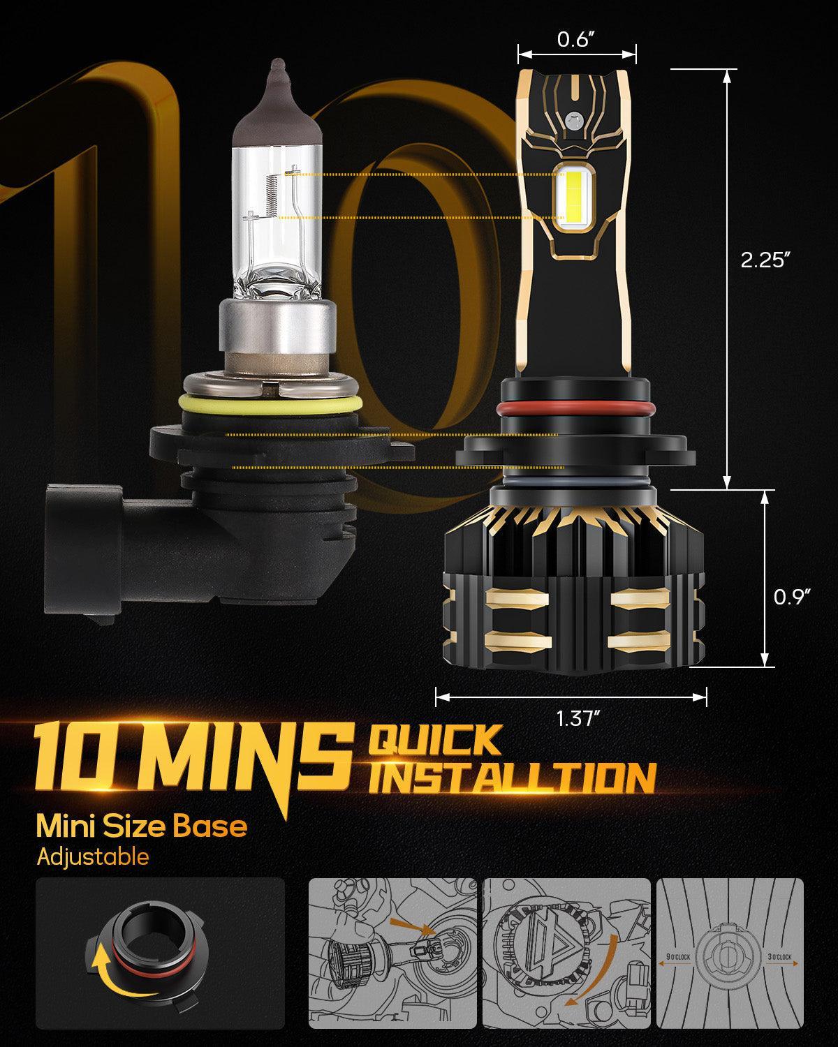9005+H11 LED Headlight Bulbs 120W 25000LM GX Series Brightest 6500K Cool White | 4 Bulbs - Image 11