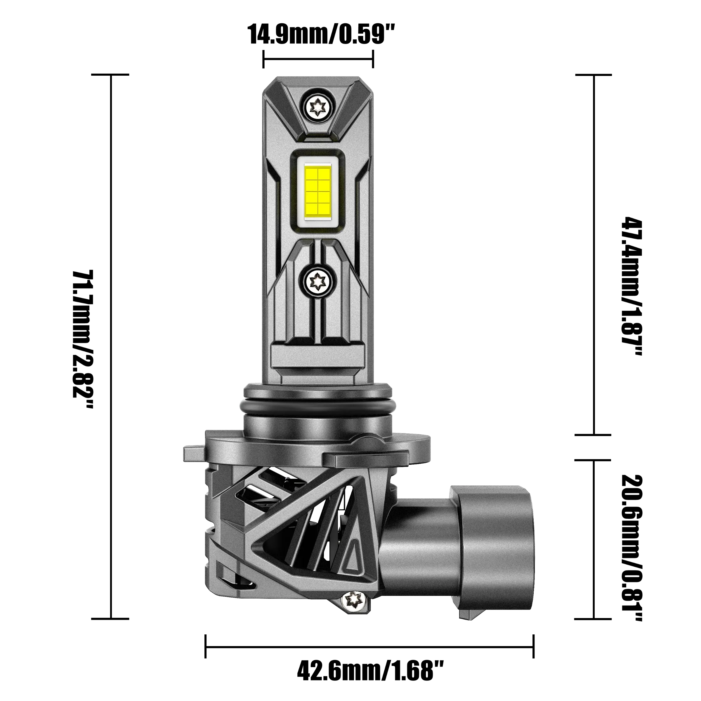 🆕9006/HB4 LED Headlight Bulbs 90W 22000LM Q26S Series 1:1 Same OEM Size 6500K Cool White | 2 Bulbs - Image 10