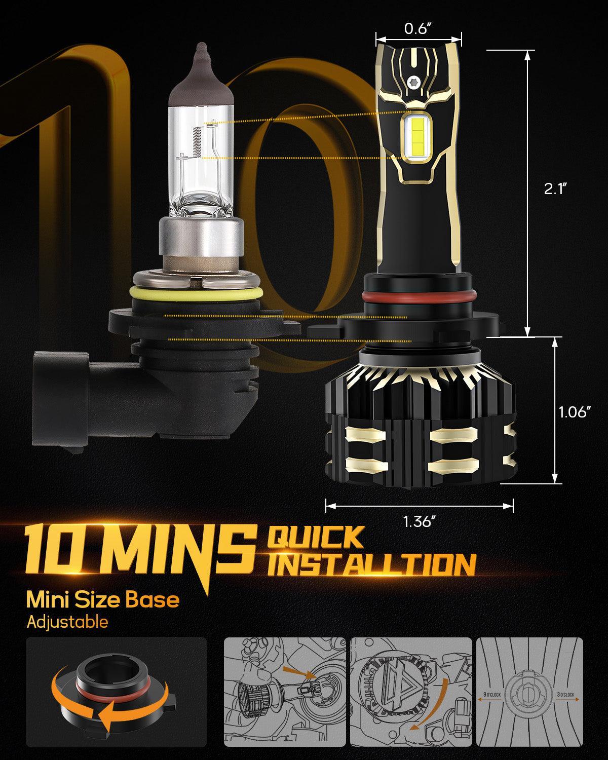 9012/HIR2 LED Headlight Bulbs 120W 25000LM GX Series Brightest 6500K Cool White | 2 Bulbs - Image 11