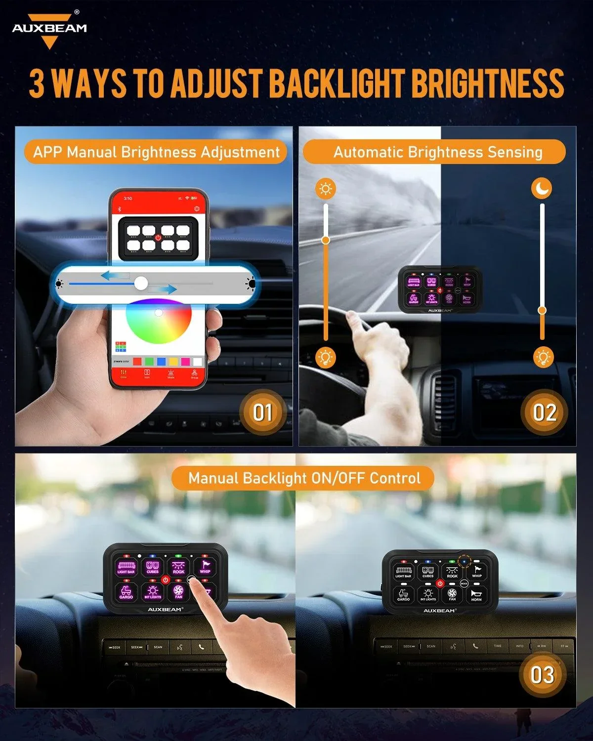 AC Series 8 Gang (AC-800) RGB Switch Panel with APP&Remote Control, Toggle/ Momentary/ Pulsed Mode Supported(One-Side Output) - Image 5