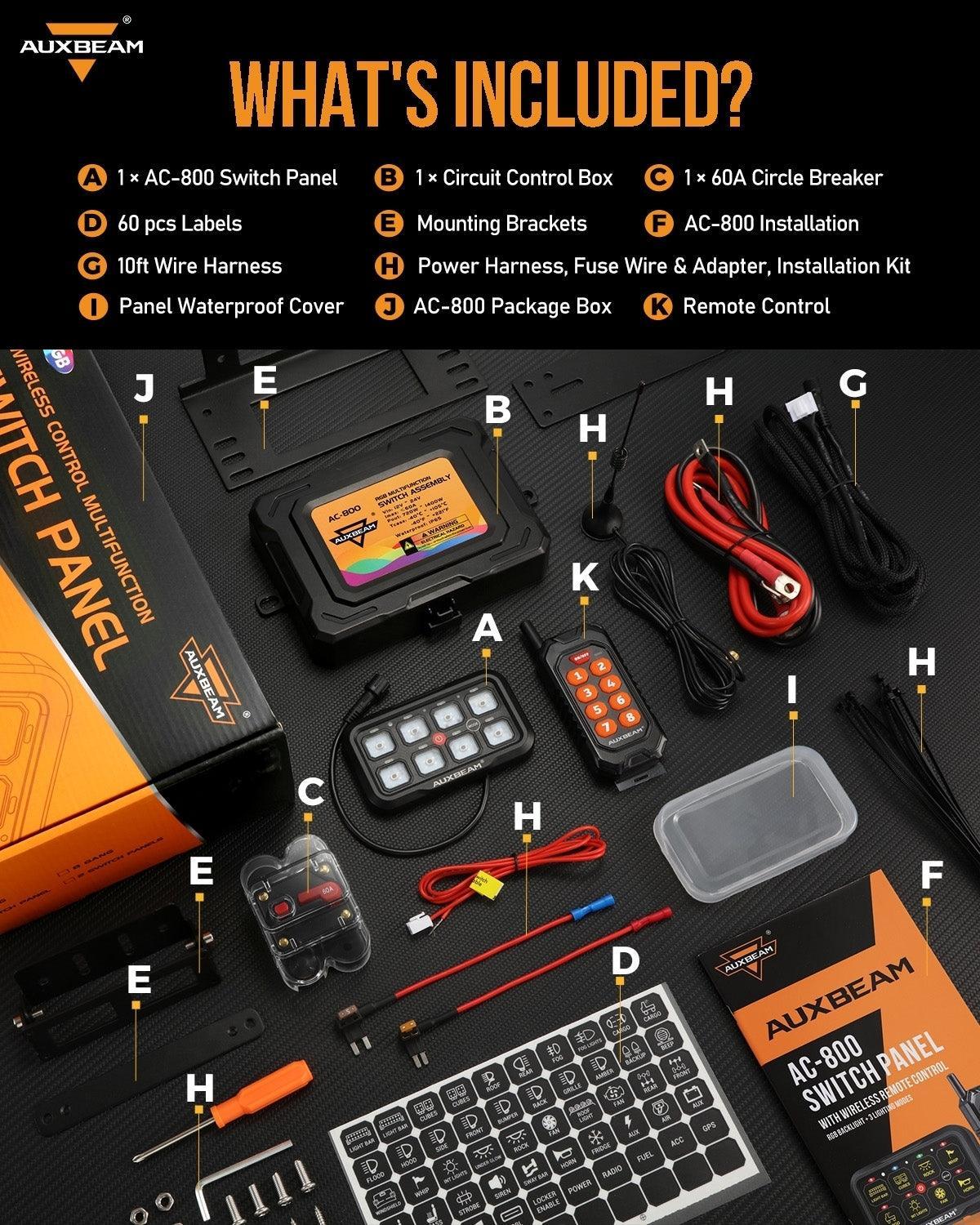 AC Series 8 Gang (AC-800) RGB Switch Panel with APP&Remote Control, Toggle/ Momentary/ Pulsed Mode Supported(One-Side Output) - Image 6
