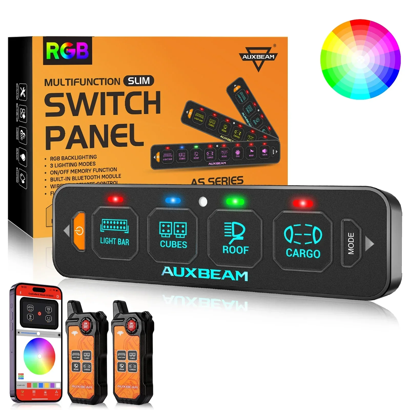 AS Series 4 Gang (AS-400) RGB Slim Switch Panel with APP&Remote Control, Toggle/ Momentary/ Pulsed Mode Supported(One-Sided Outlet) - Image 15