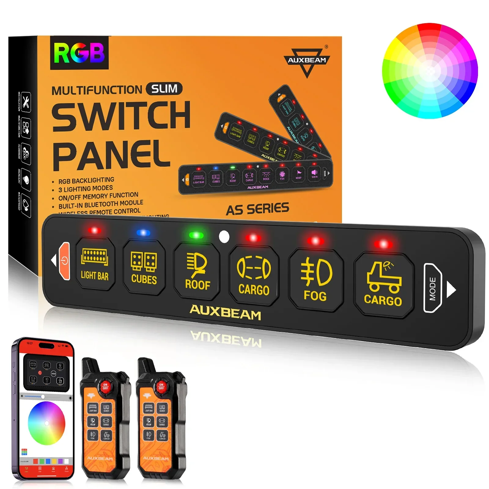 AS Series 6 Gang (AS-600) RGB Slim Switch Panel with APP&Remote Control, Toggle/ Momentary/ Pulsed Mode Supported(One-Sided Outlet) - Image 15