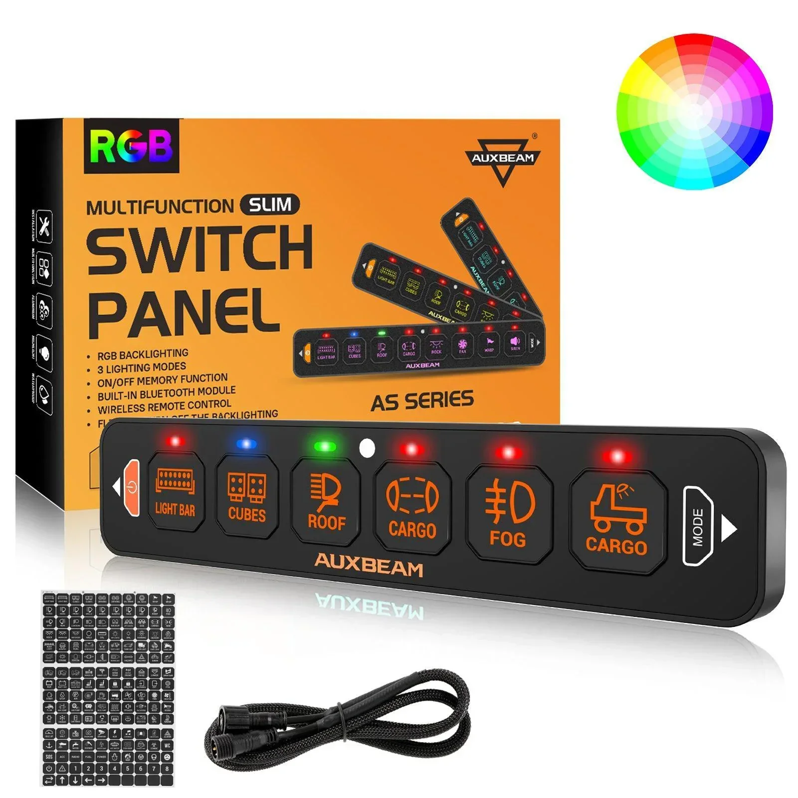 AS Series 6 Gang (AS-R60) RGB Slim Switch Panel, Toggle/ Momentary/ Pulsed Mode Supported(One-Sided Outlet) - Image 11