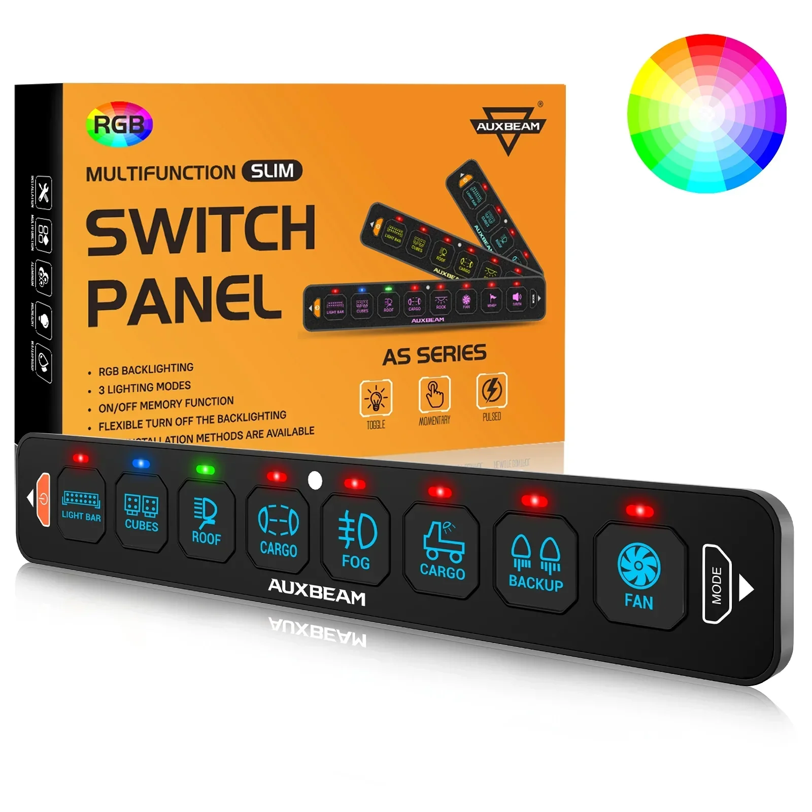 AS Series 4/6/8 Gang RGB Slim Switch Panel with APP&Remote Control, Toggle/ Momentary/ Pulsed Mode Supported(One-Sided Outlet) - Image 38