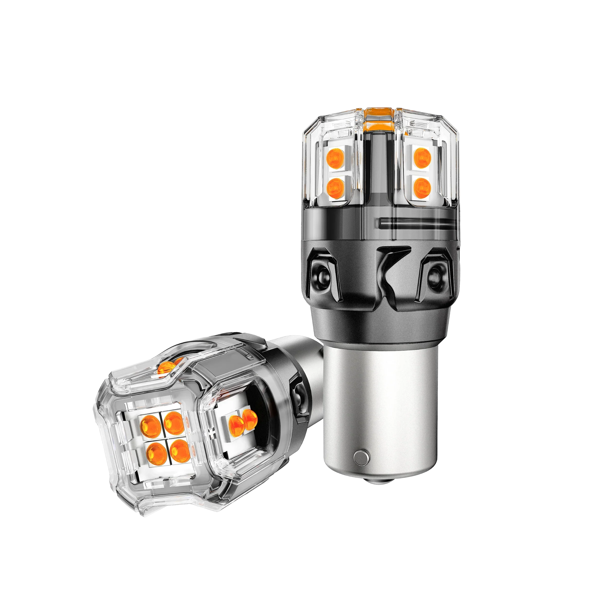 🆕BAU15S 7507 LED Turn Signal Light Rear/Front, Side Maker Light Bulbs 13W 500% High Brightness CAN-Bus Error Free 3000K Amber B52 Series |2 Bulbs - Image 4
