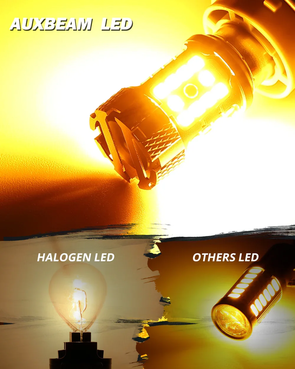 🆕BAU15S 7507 LED Turn Signal Light Rear/Front, Side Maker Light Bulbs 50W 4000LM CAN-Bus Error Free 3000K Amber B21-PRO Series |2 Bulbs - Image 5
