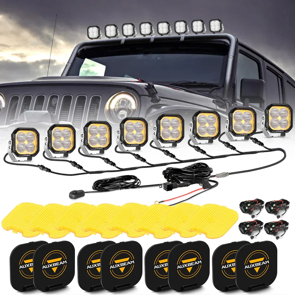 Color Play Series 3 Inch 100W LED Pod Lights Off Road Lights with White DRL & Amber Turn Signal Lights - Image 22