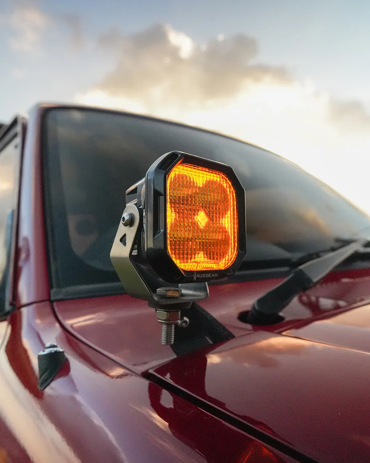 Color Play Series 3 Inch 100W LED Pod Lights Off Road Lights with White DRL & Amber Turn Signal Lights - Image 3