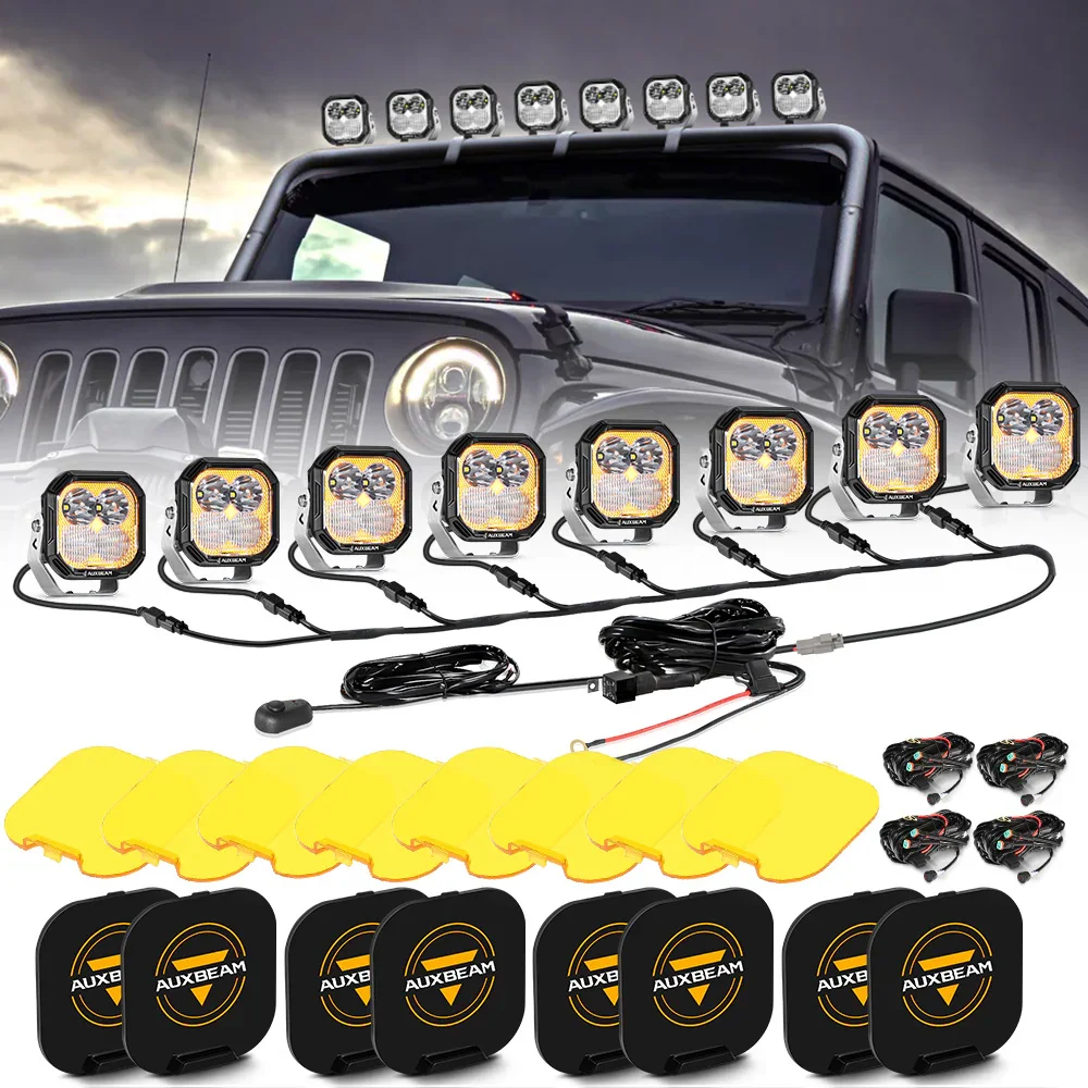 Color Play Series 3 Inch 100W LED Pod Lights Off Road Lights with White DRL & Amber Turn Signal Lights - Image 35