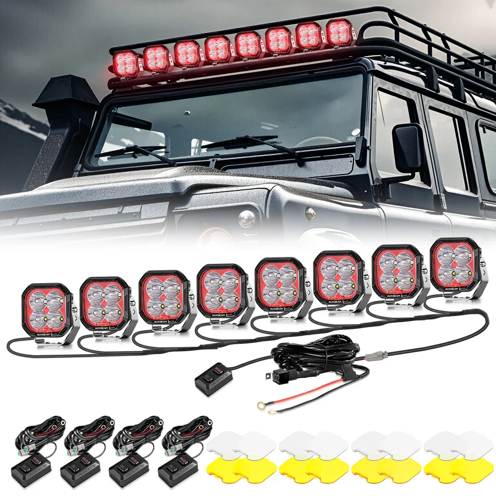 Color Play Series 3 Inch 116W RGB LED Pod Lights Off Road Lights With 8 Backlight Options - Image 29