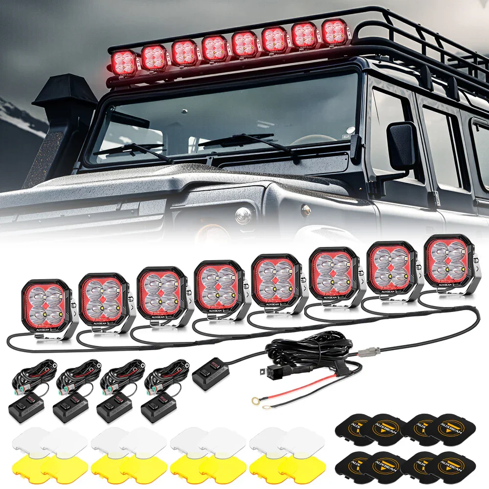 Color Play Series 3 Inch 116W RGB LED Pod Lights Off Road Lights With 8 Backlight Options - Image 34