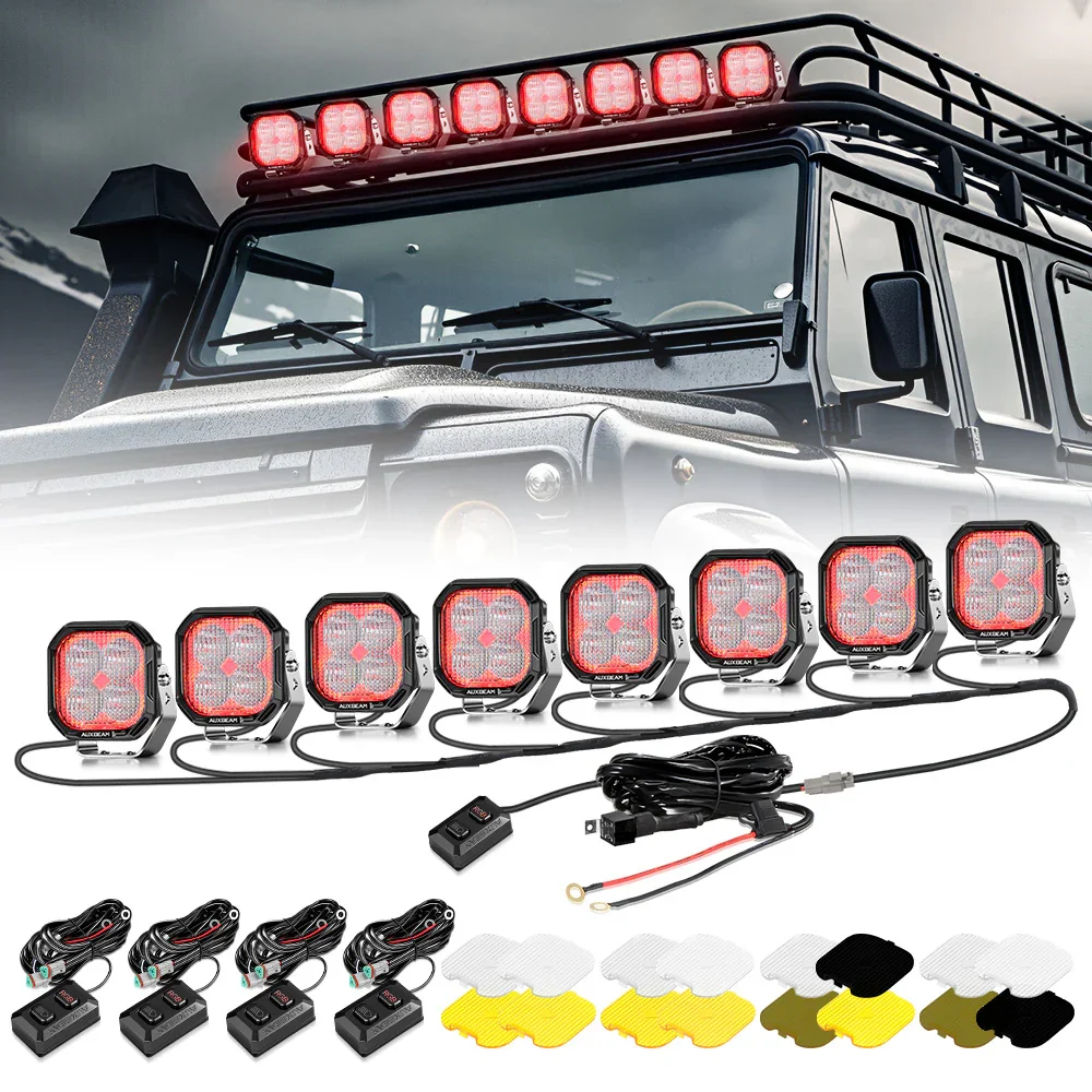 Color Play Series 3 Inch 116W RGB LED Pod Lights Off Road Lights With 8 Backlight Options - Image 35