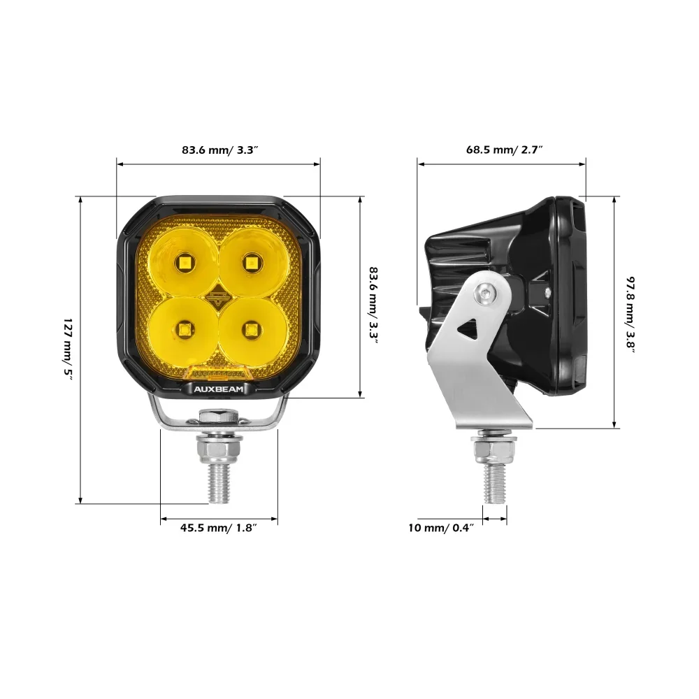 Color Play Series 3 Inch 116W RGB LED Pod Lights Spot Off Road Lights With 8 Backlight Options - Image 24