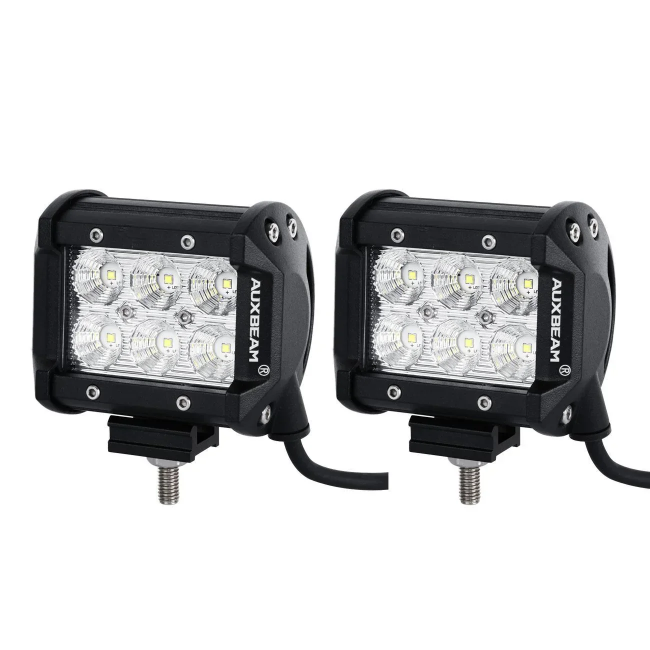 7" LED Halo Headlights + 5D-PRO 52" Straight LED Light Bar + Windshield Mounting Brackets + 18W Flood Beam Pod Lights Set for Jeep Wrangler TJ - Image 11