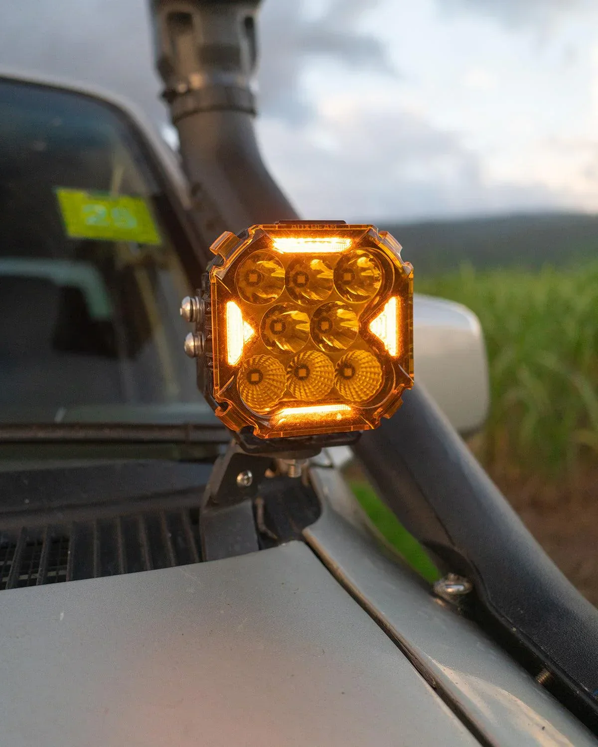 CUBE-Z Series 4 Inch Combo LED Pod Lights Off Road Lights with White DRL & Amber Turn Signal Lights - Image 2