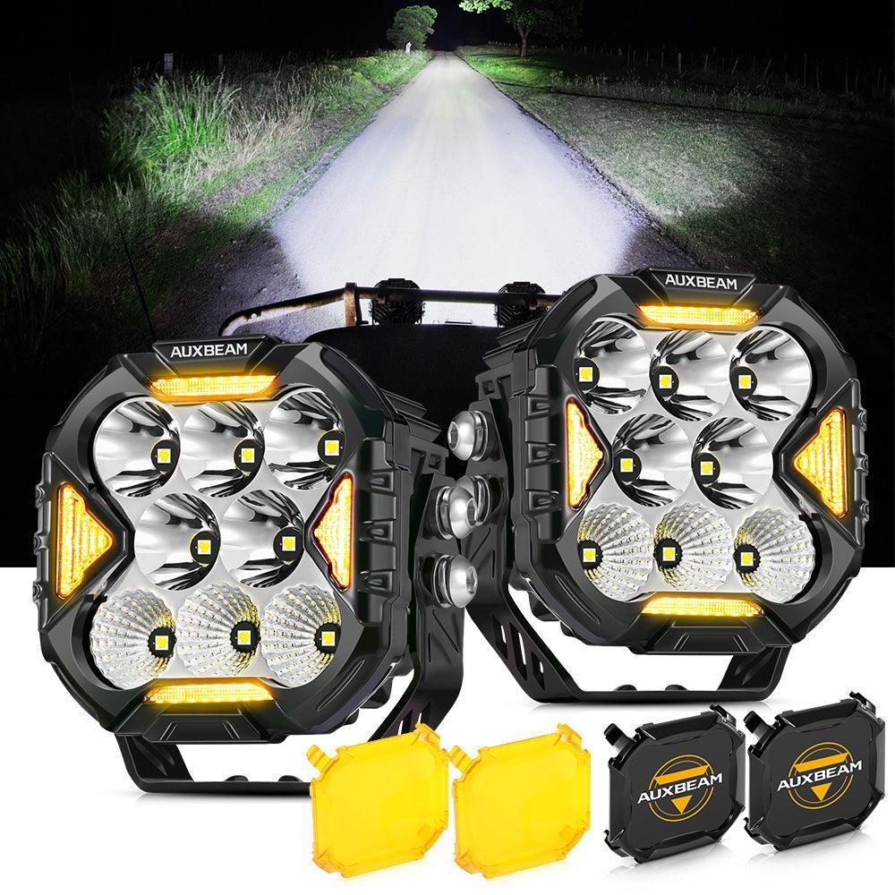 CUBE-Z Series 4 Inch LED Pod Lights Off Road Lights with White DRL & Amber Turn Signal Lights - Image 20