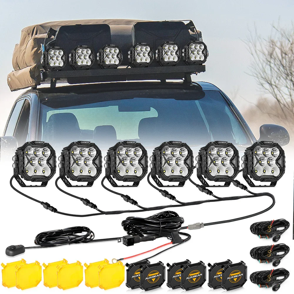 CUBE-Z Series 4 Inch Combo LED Pod Lights Off Road Lights with White DRL & Amber Turn Signal Lights - Image 19