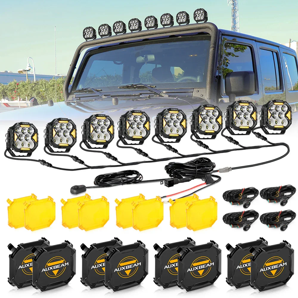 CUBE-Z Series 4 Inch Combo LED Pod Lights Off Road Lights with White DRL & Amber Turn Signal Lights - Image 20