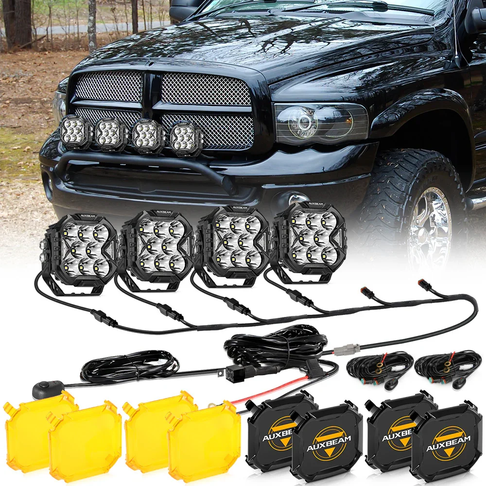 CUBE-Z Series 4 Inch LED Pod Lights Off Road Lights with White DRL & Amber Turn Signal Lights - Image 36