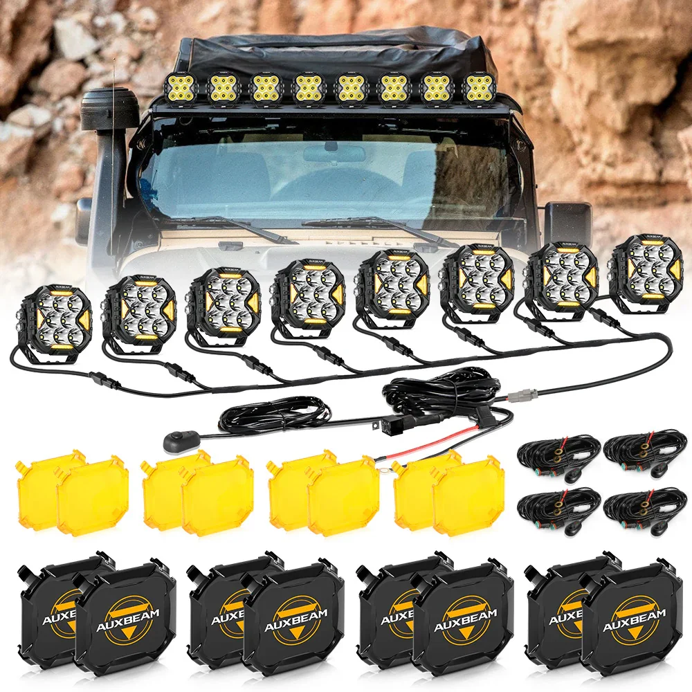 CUBE-Z Series 4 Inch LED Pod Lights Off Road Lights with White DRL & Amber Turn Signal Lights - Image 38