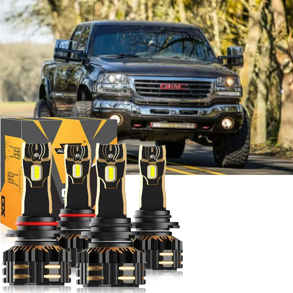 For 2000-2002 GMC Sierra 2500 9005 9006 LED Headlight Bulbs Bundle - Image 12
