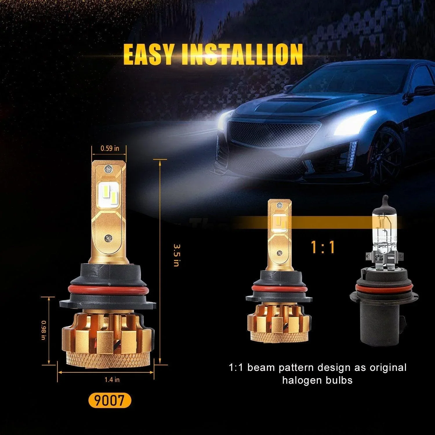 For 2005-2007 Ford Focus F-16 Plus Series Built-in Canbus Automotive Grade 14000LM LED Light Bulbs High Low Beam - Image 9