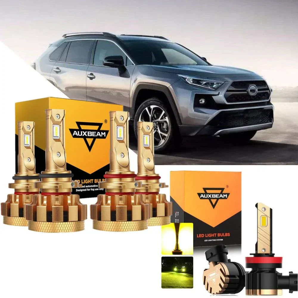 For 2006-2015 Toyota RAV4 F-16 Plus Series Built-in Canbus Automotive Grade 14000LM LED Light Bulbs High Low Beam Bundle - Image 2