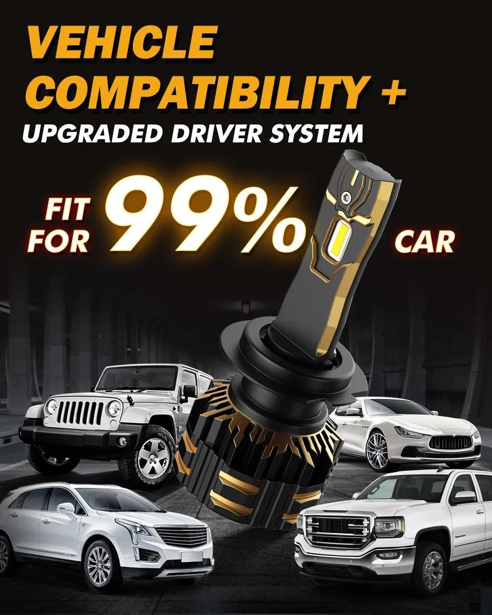 For 2007-2009 Volkswagen Rabbit H7 LED Headlight Bulbs - Image 8